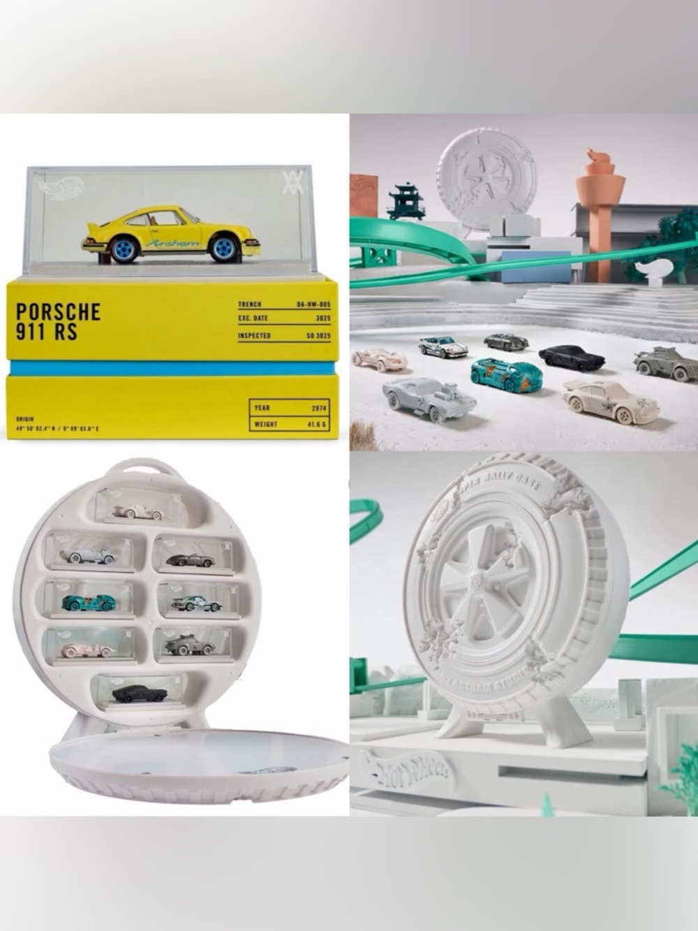 Hot Wheels Daniel Arsham Complete Car and Rally Case Set
